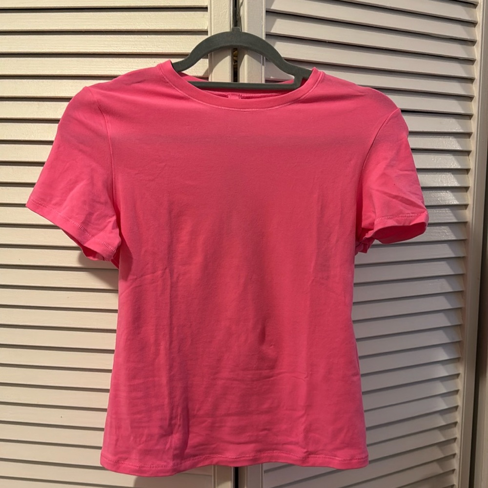 SKIMS Stretch-cotton jersey T-shirt - Pink size medium